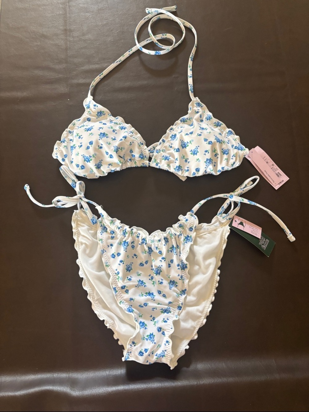 wild fable White Bikini with Blue Floral Print